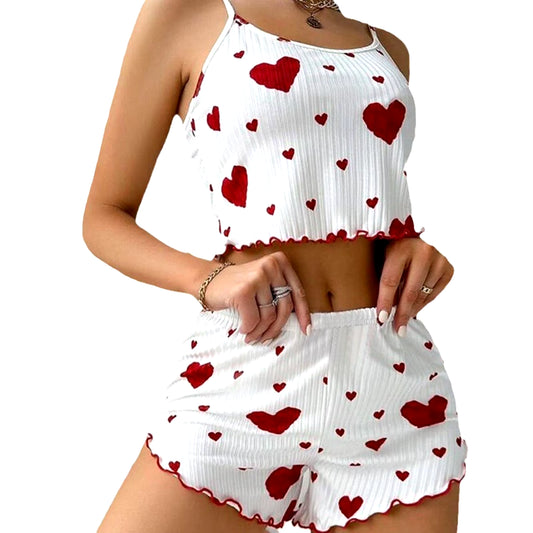 Women's 2PC Pajamas Set Tank Top and Shorts 