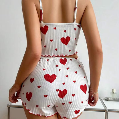 Women's 2PC Pajamas Set Tank Top and Shorts 